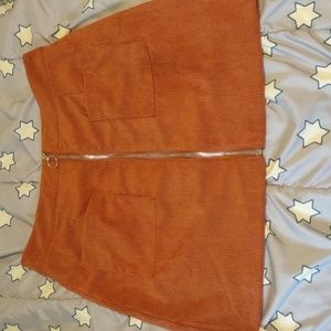 Auburn corduroy skirt